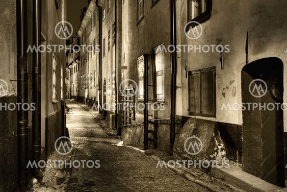 Old Town in sepia.