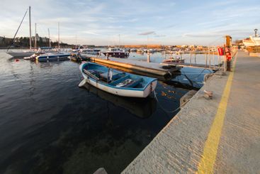 Sunset view of the port of Sozopol, Bulgaria