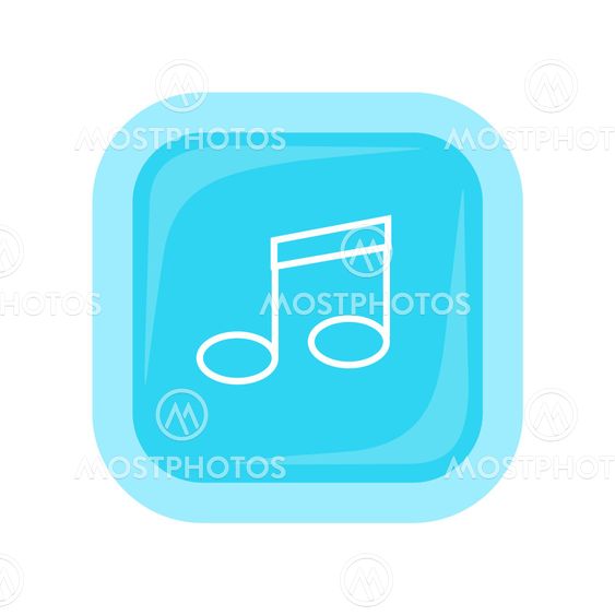 Musical Note Vector Icon In Flat Style Design