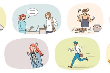 Set of diverse people jobs and occupations