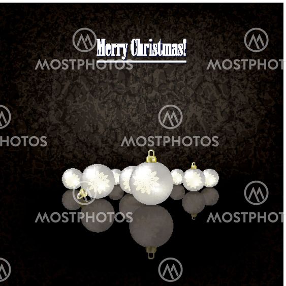 Christmas decorations on white