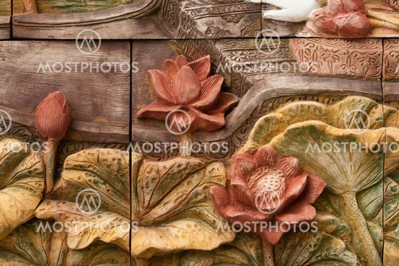 flower carving decorated