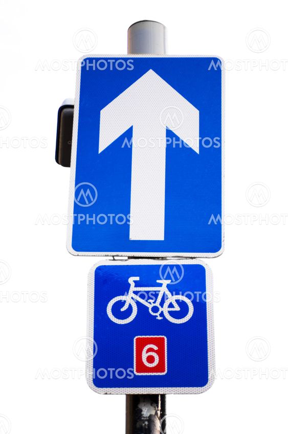 cycle route straight ahead