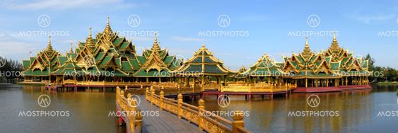 The temple complex on the water