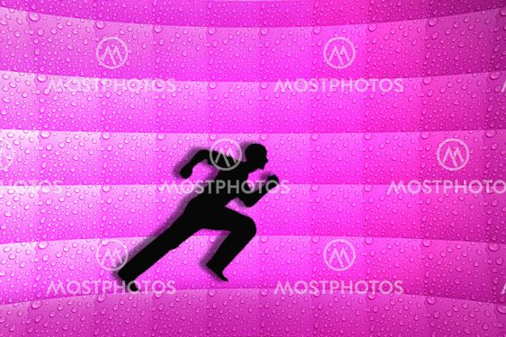 Silhouette of a man running