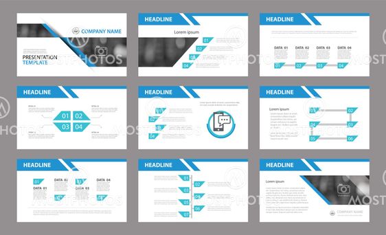 Set of presentation template.Use in annual report, corporate, fl