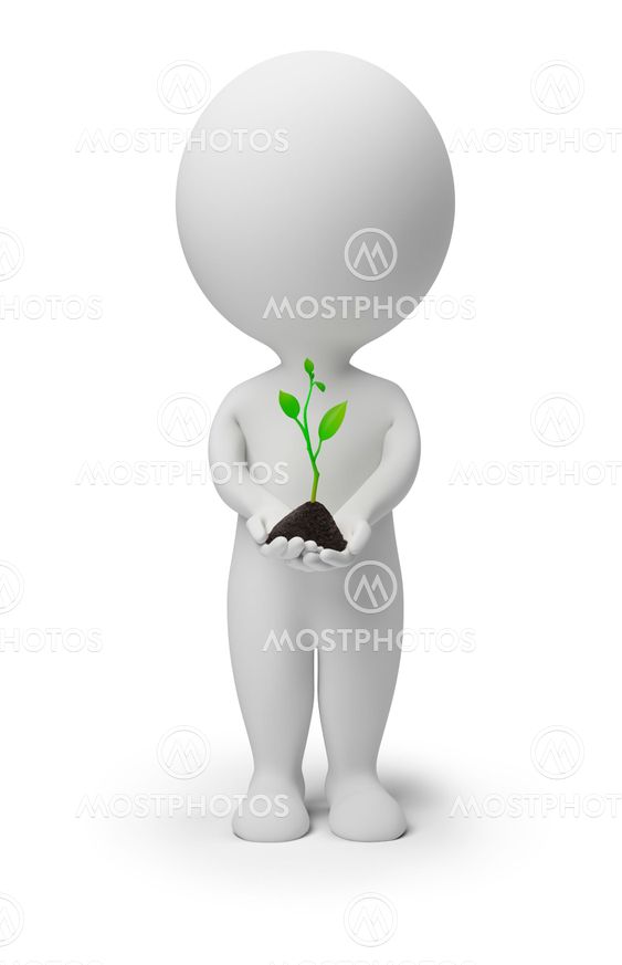 3d small people - fresh sprout