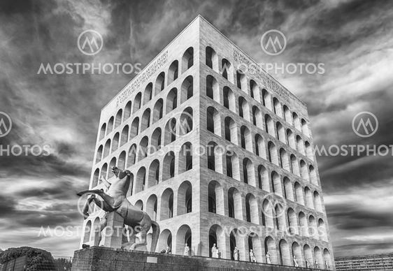 The Palazzo della Civilta Italiana, aka Square Colosseum, Rome, Italy