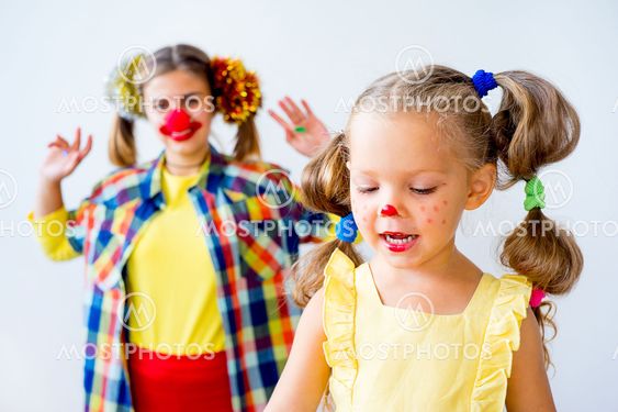 A portrait of a clown
