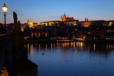 Evening skyline of Hradcany in Prague, Czech Republic