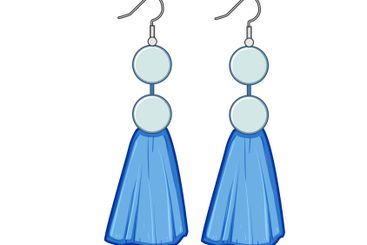 trend tassel earrings cartoon vector illustration