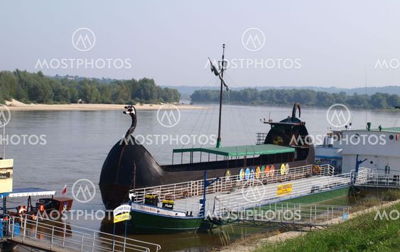Touristic boat for tourist in Kazimierz Dolny, Poland