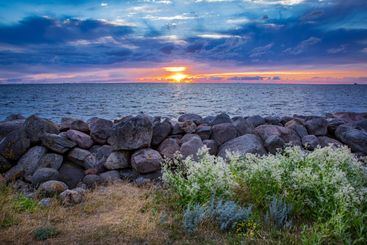Solnedgång sedd från Västra hamnen