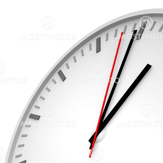 Clock with one red hand