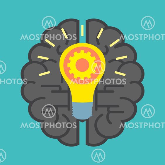 Creative idea concept. Flat design stylish.