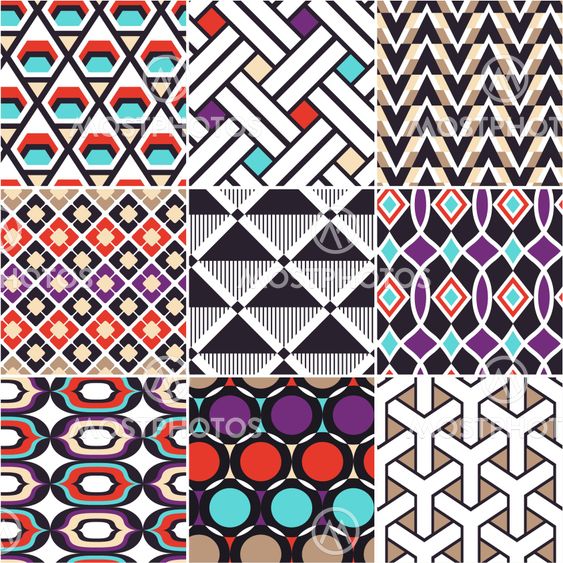 colourful seamless geometric pattern
