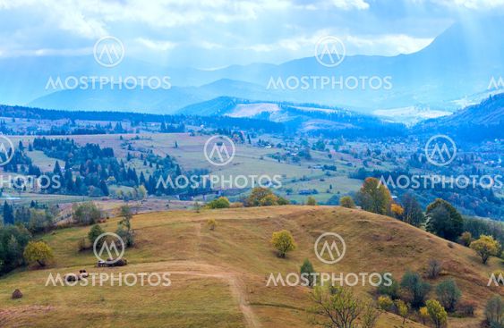 autumn mountain village