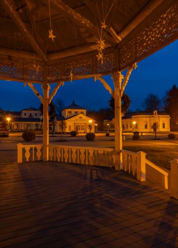 Frantiskovy lazne spa town during evening, UNESCO World...