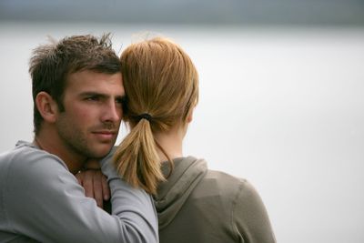 couple walking in the mountain