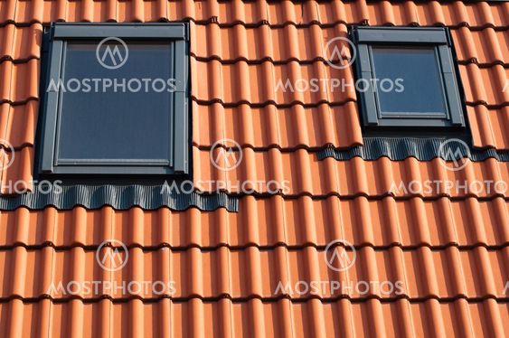 Dormers on a tiled roof