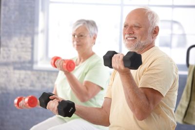Senior people in the gym�