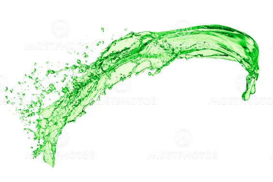 green liquid splash