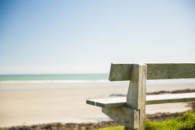 Stone bench near the sea