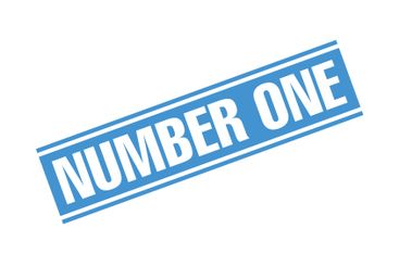 Number 1 Letter Rubber Stamp Vector Template