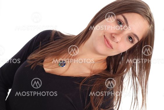 Woman leaning into frame