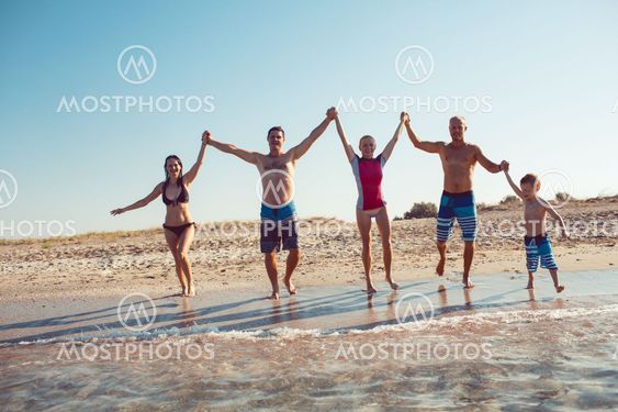Friends on the beach. Have fun at sunny summer day