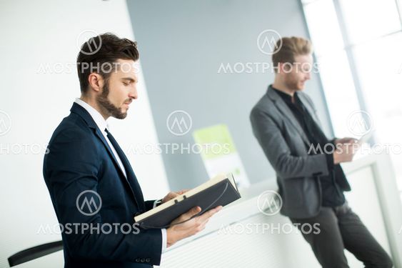 Young men in the office
