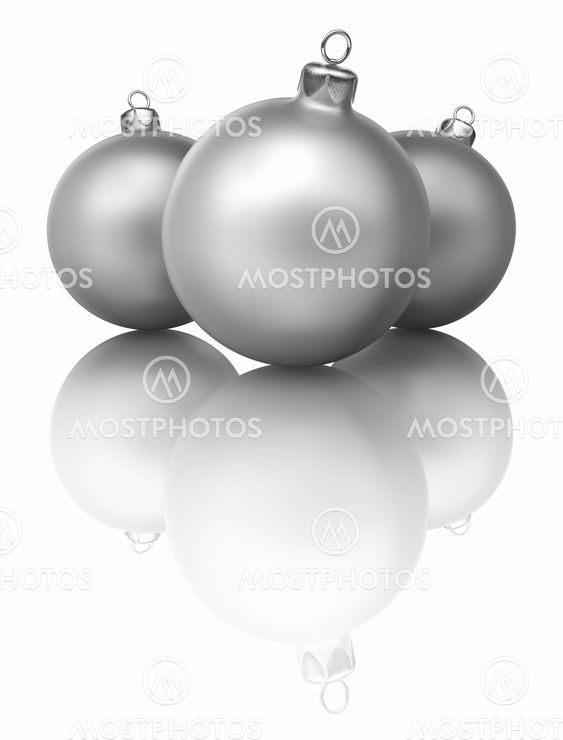 Three Christmas Baubles