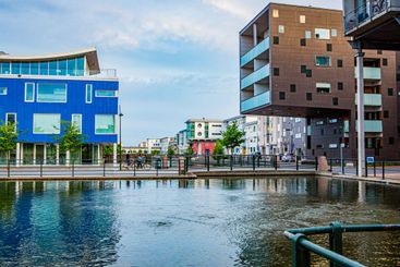 Vy från västra hamnen i Malmö