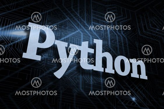 Python against futuristic black and blue background