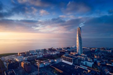 Turning Torso skyscraper in Malmo, Sweden