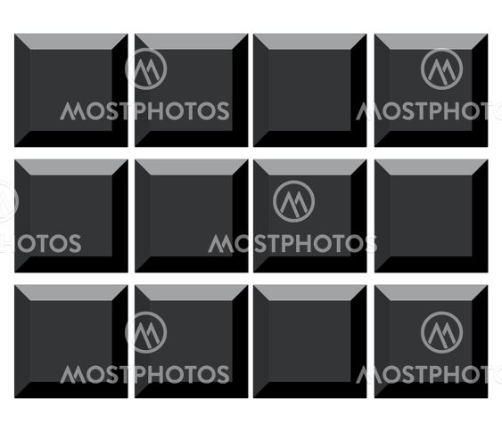 Blank computer keyboard keys
