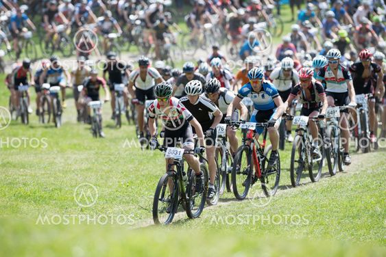 After the start of the Lidaloop mountainbike race 2014...