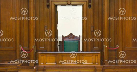 Very old courtroom (1854) with Judges chair at St Georges...