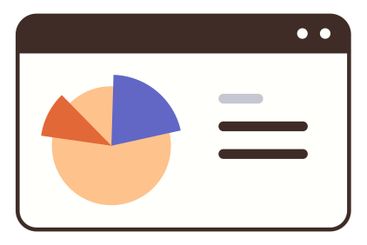 Pie Chart with Colorful Segments Displayed on a Simple...