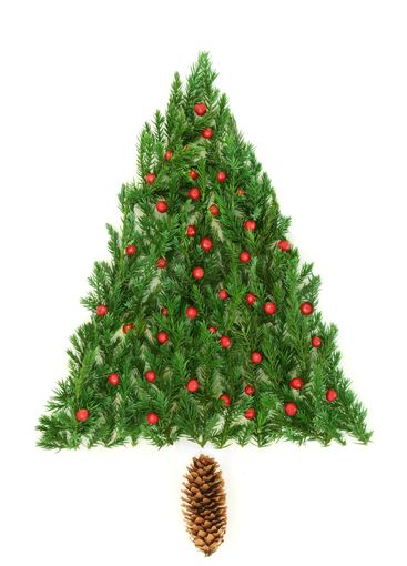 Juniper Fir and Holly Berry Christmas Tree