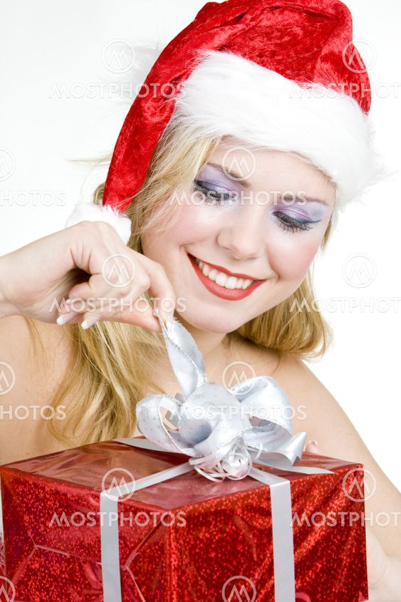 Santa Claus with Christmas present