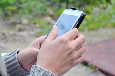 Girl with mobile phone