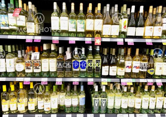 Several Wine Bottles on Display