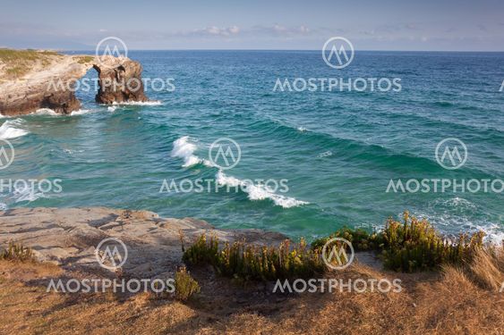 Beach of the cathedrals, Ribadeo, Lugo, Galicia, Spain