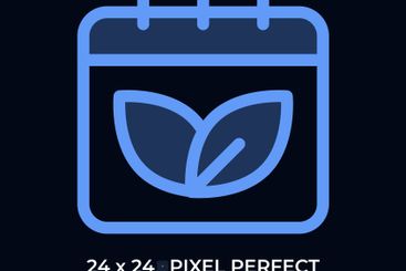 Leaves on calendar page dark color ui icon