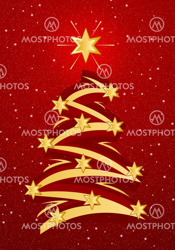 Stylized Christmas Tree Illustation