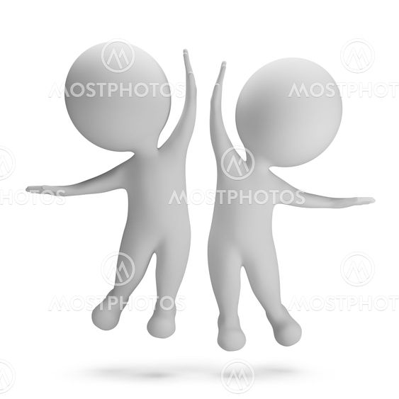 3d small people - success