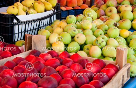 Fresh Organic Fruits At A Street Market