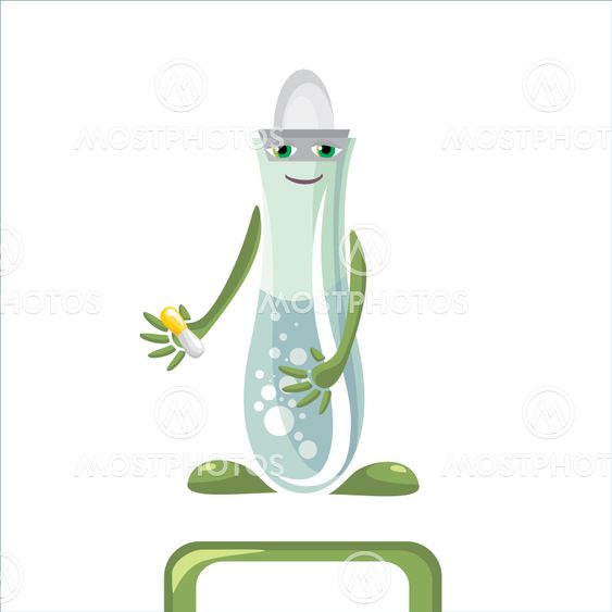 cartoon medical flask