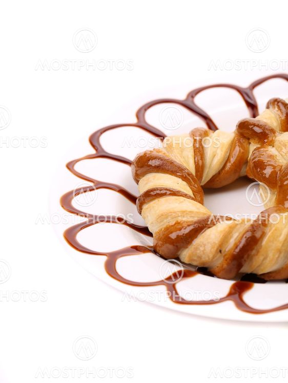 Freshly fancy pretzel baked.